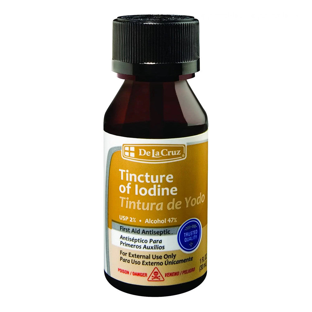 De La Tincture of Iodine, First Aid Antiseptic, 1 Oz